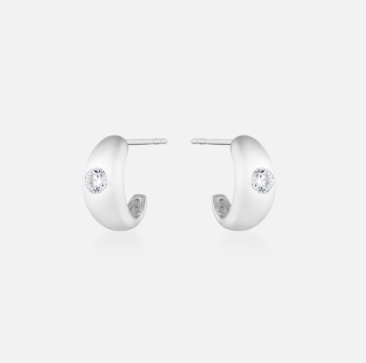 V BY LAURA VANN MINI TINA SMALL CHUBBY HOOP EARRINGS