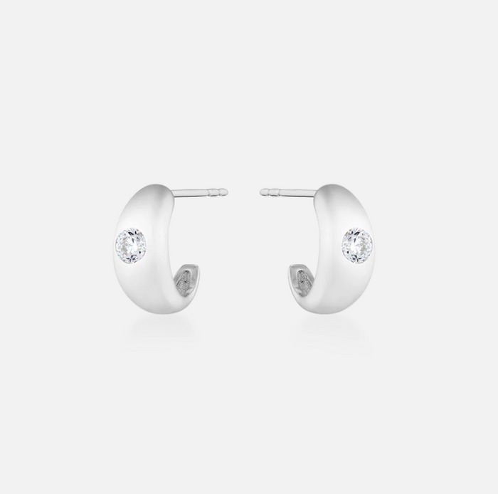 V BY LAURA VANN MINI TINA SMALL CHUBBY HOOP EARRINGS