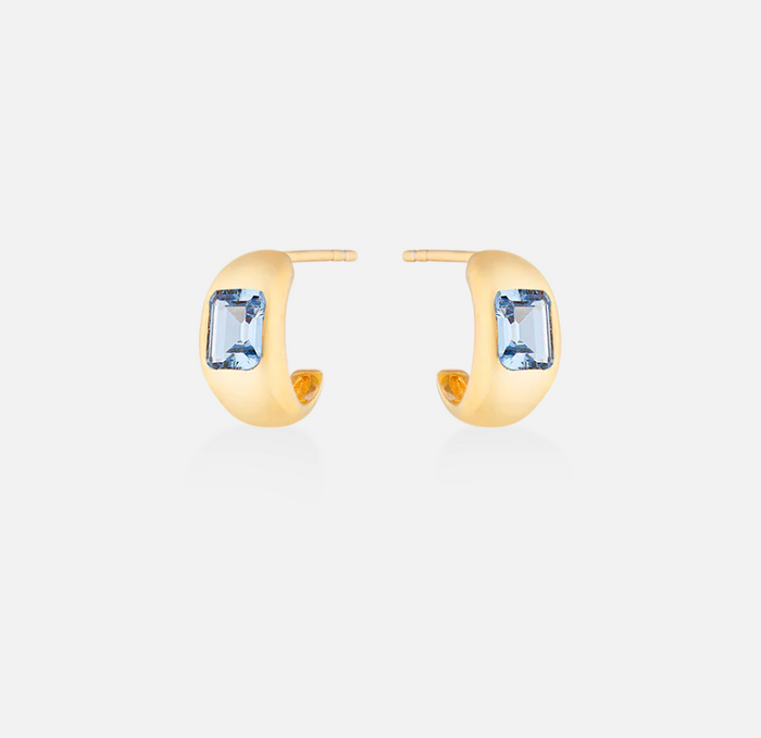 V BY LAURA VANN MINI DIANA CHUBBY HOOP EARRINGS