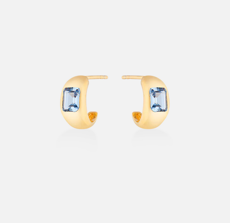 V BY LAURA VANN MINI DIANA CHUBBY HOOP EARRINGS