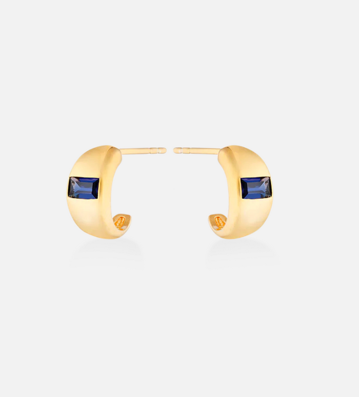 V BY LAURA VANN ERIKA MINI CHUBBY HOOP EARRINGS