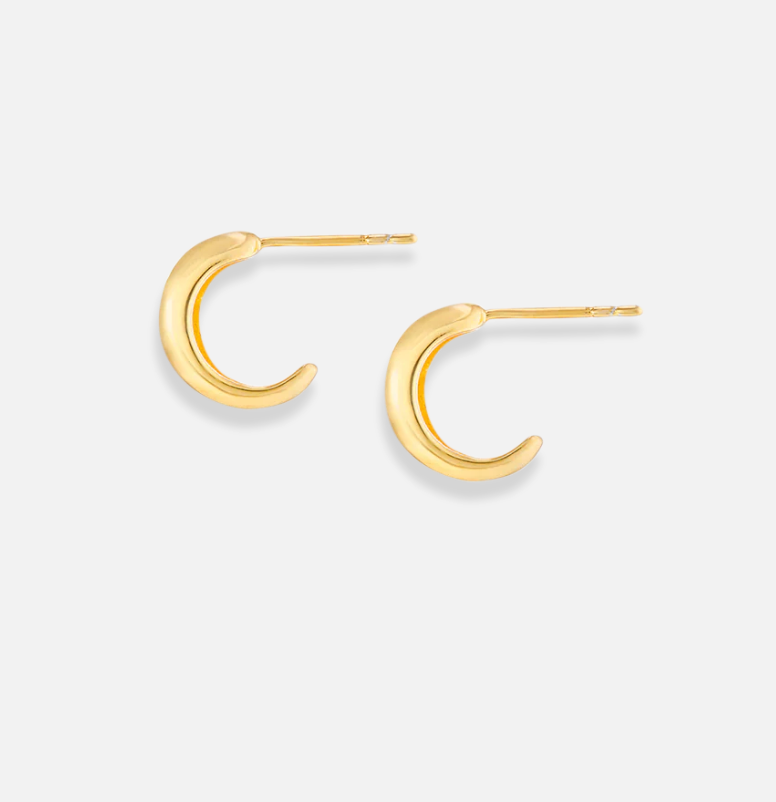 V BY LAURA VANN ERIKA MINI CHUBBY HOOP EARRINGS