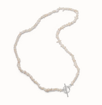 DAISY LONDON POLLY SAYER PEARL T-BAR NECKLACE
