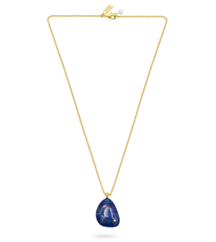 TALIS CHAINS LAPIS ROCKSTONE PENDANT NECKLACE