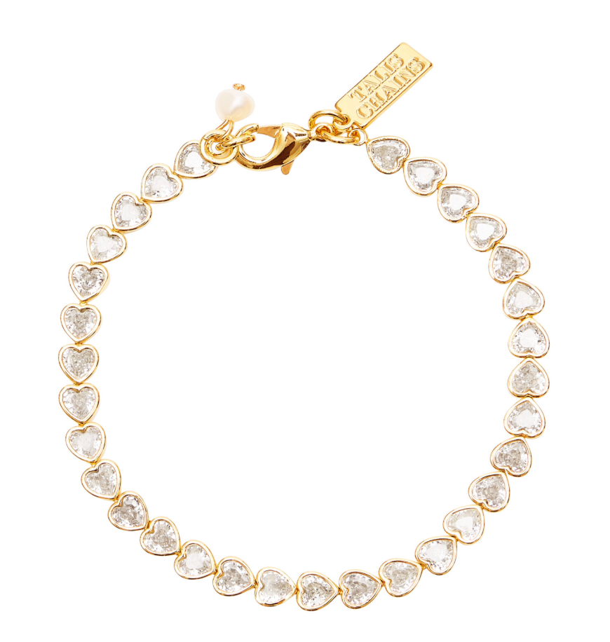 TALIS CHAINS HEARTS TENNIS BRACELET
