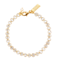 TALIS CHAINS HEARTS TENNIS BRACELET