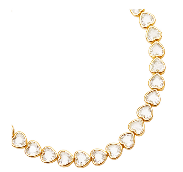 TALIS CHAINS HEARTS TENNIS BRACELET