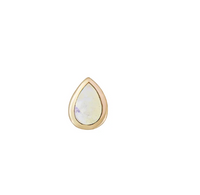 MÉTIER FLAT BACK MINI CLAW SET BEZEL PEAR STUD EARRING