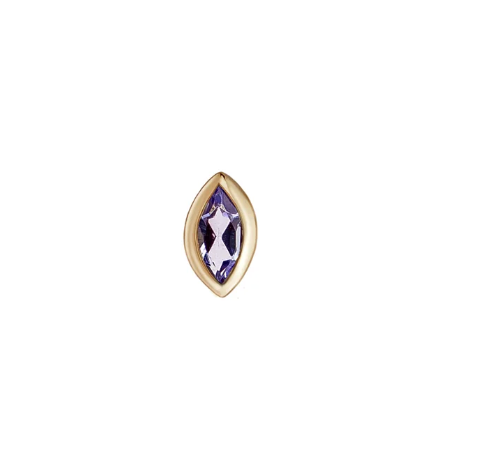 MÉTIER FLAT BACK MINI CLAW SET BEZEL MARQUISE STUD EARRING