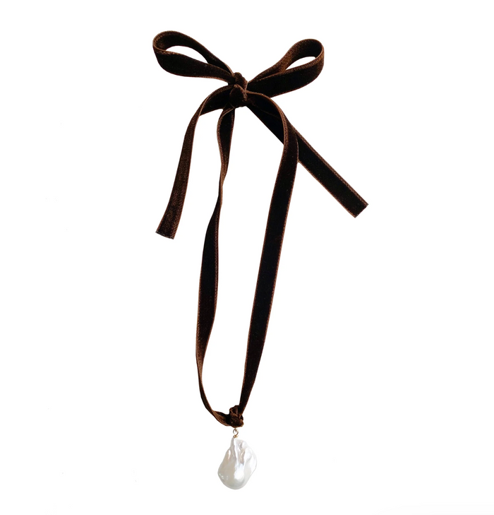 MARGAUX STUDIOS BROWN AGATHA NECKLACE