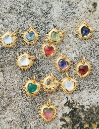 RACHEL JACKSON GOLD BIRTHSTONE HEART AMULET CHARM