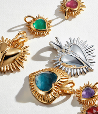 RACHEL JACKSON SILVER BIRTHSTONE HEART AMULET CHARM