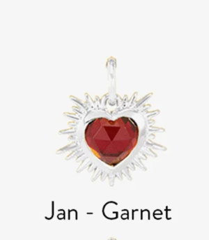 RACHEL JACKSON SILVER BIRTHSTONE HEART AMULET CHARM