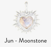 RACHEL JACKSON SILVER BIRTHSTONE HEART AMULET CHARM