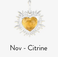 RACHEL JACKSON SILVER BIRTHSTONE HEART AMULET CHARM