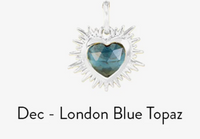 RACHEL JACKSON SILVER BIRTHSTONE HEART AMULET CHARM