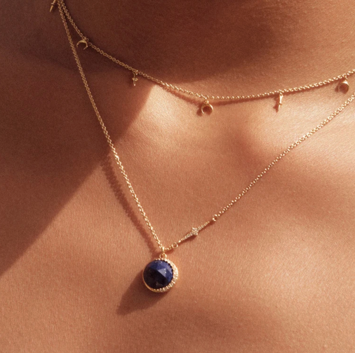 ASTLEY CLARKE LUNA LAPIS PENDANT NECKLACE