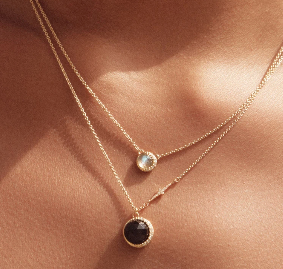 ASTLEY CLARKE LUNA ONYX PENDANT NECKLACE