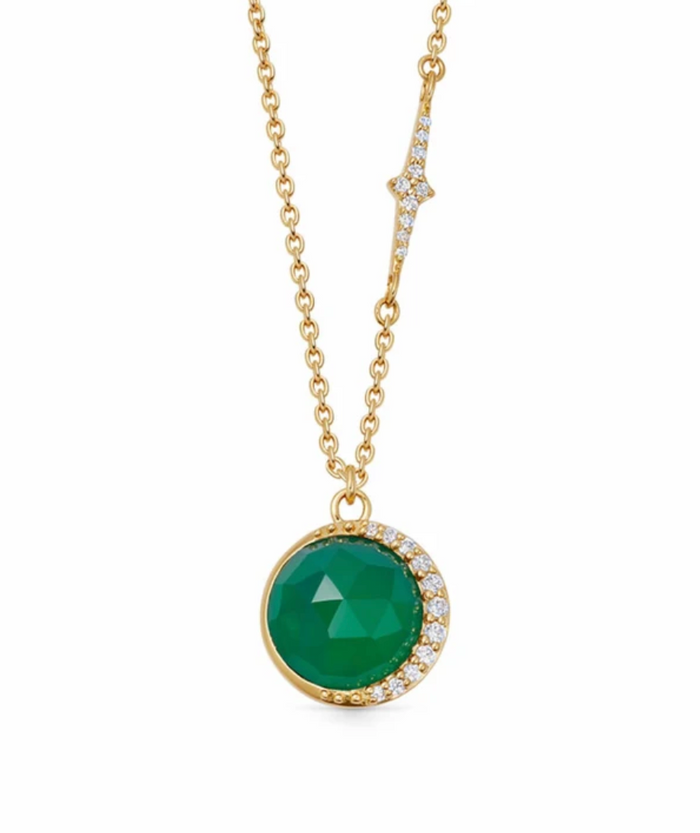 ASTLEY CLARKE LUNA GREEN CHALCEDONY PENDANT NECKLACE