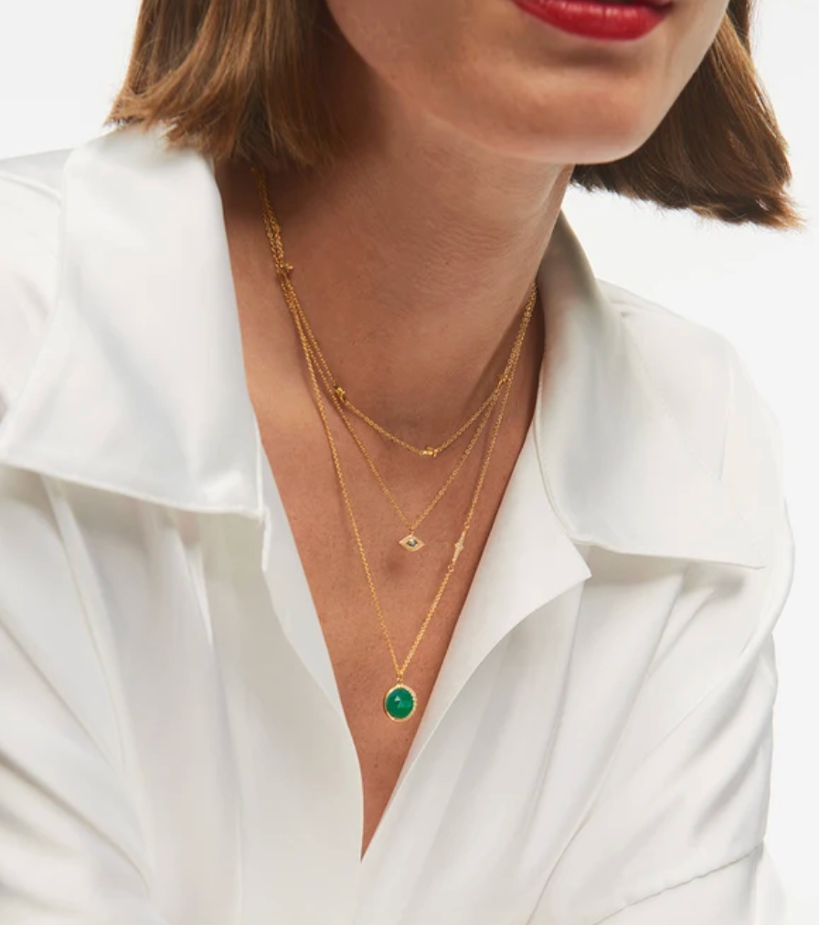 ASTLEY CLARKE LUNA GREEN CHALCEDONY PENDANT NECKLACE