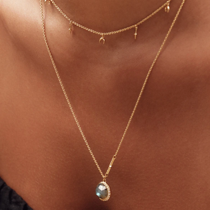 ASTLEY CLARKE LUNA LABRADORITE PENDANT NECKLACE