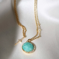 ASTLEY CLARKE LUNA AMAZONITE PENDANT NECKLACE