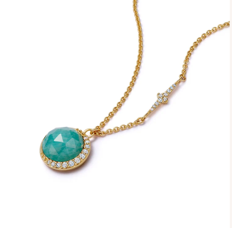 ASTLEY CLARKE LUNA AMAZONITE PENDANT NECKLACE