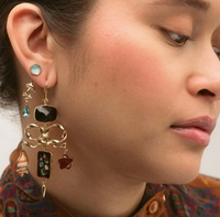 GRAINNE MORTON BOW CHARM BALANCE DROP EARRINGS