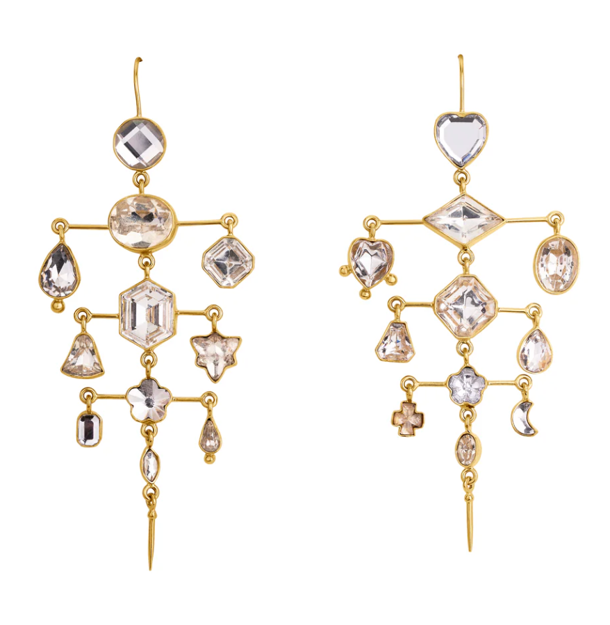 GRAINNE MORTON MULTI LAYER BALANCE VICTORIAN DROP EARRINGS