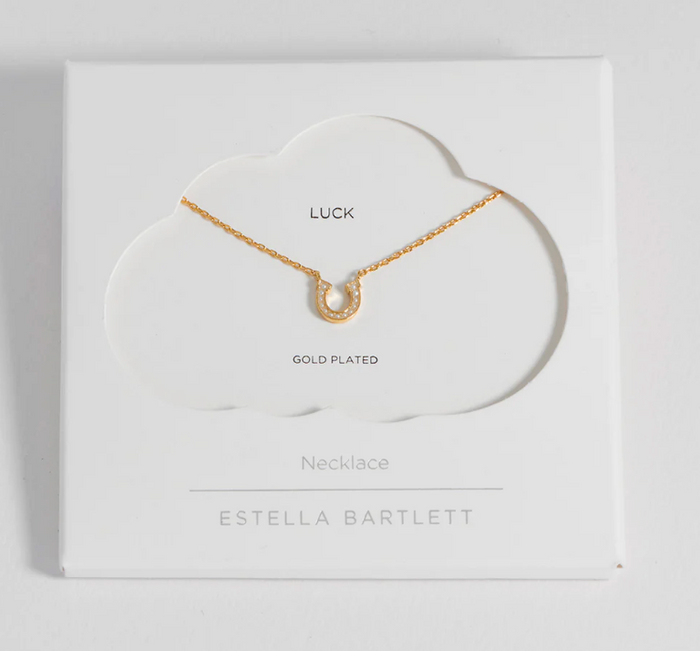 ESTELLA BARTLETT PEARL HORSESHOE NECKLACE