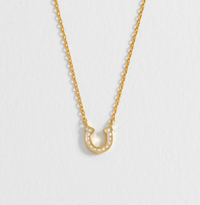 ESTELLA BARTLETT PEARL HORSESHOE NECKLACE