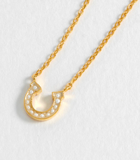 ESTELLA BARTLETT PEARL HORSESHOE NECKLACE