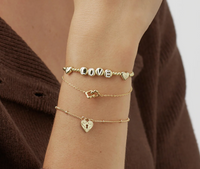 ESTELLA BARTLETT DOUBLE LINKED FLOWER BRACELET