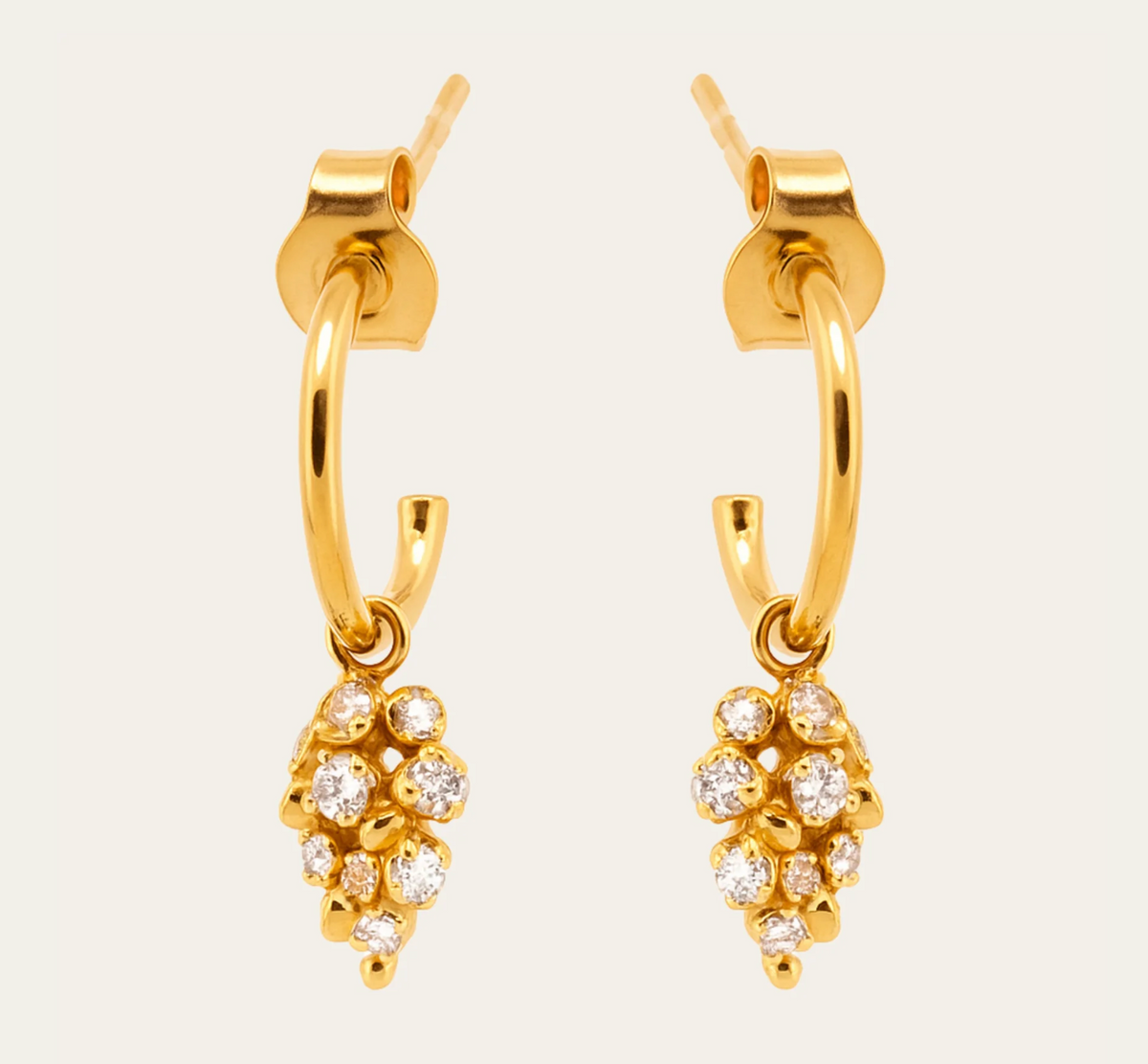 DAINTY LONDON LYRA HOOP EARRINGS