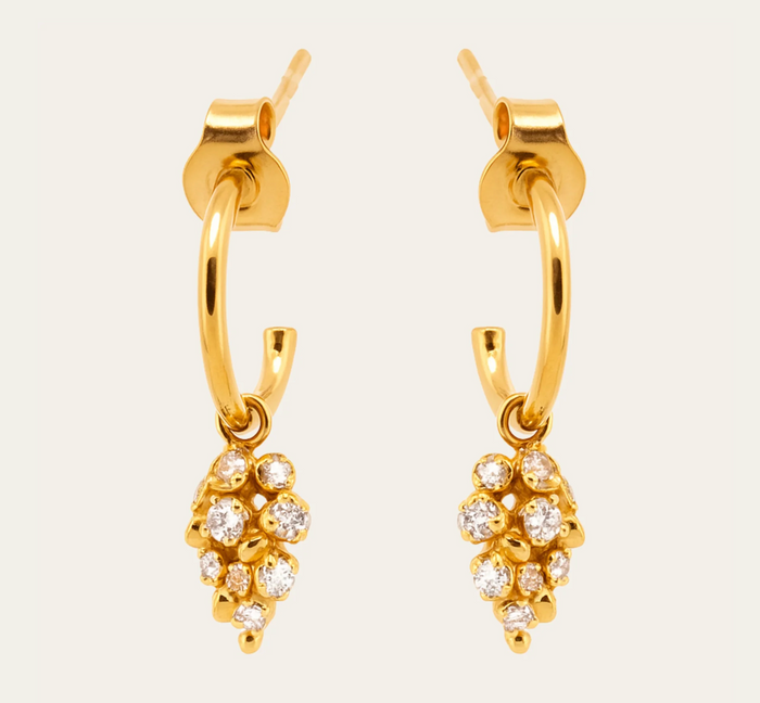 DAINTY LONDON LYRA HOOP EARRINGS