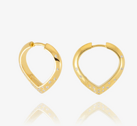 RACHEL JACKSON LARGE IMAGINE WHITE SAPPHIRE HUGGIE HOOP EARRINGS