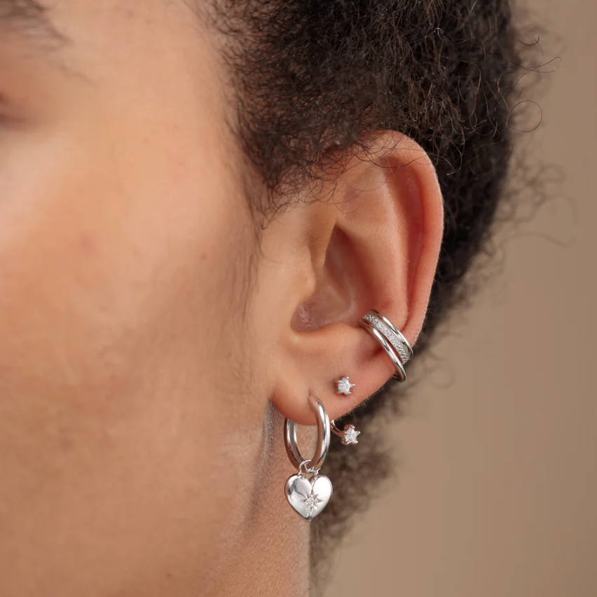 SCREAM PRETTY HANNAH MARTIN PUFFED HEART EARRINGS