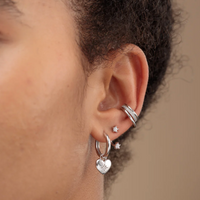 SCREAM PRETTY HANNAH MARTIN PUFFED HEART EARRINGS