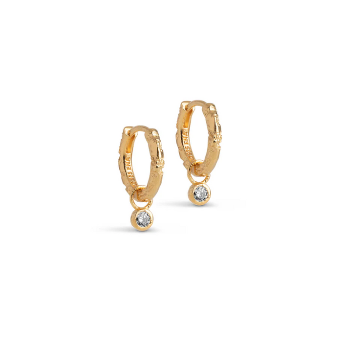ENAMEL COPENHAGEN BELLE CZ HOOP EARRINGS