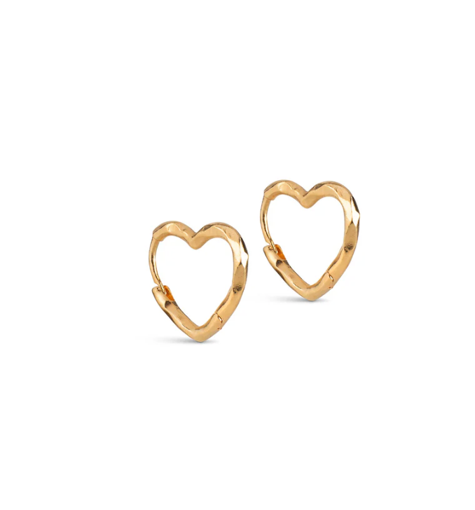 ENAMEL COPENHAGEN ORGANIC HEART SMALL HOOPS
