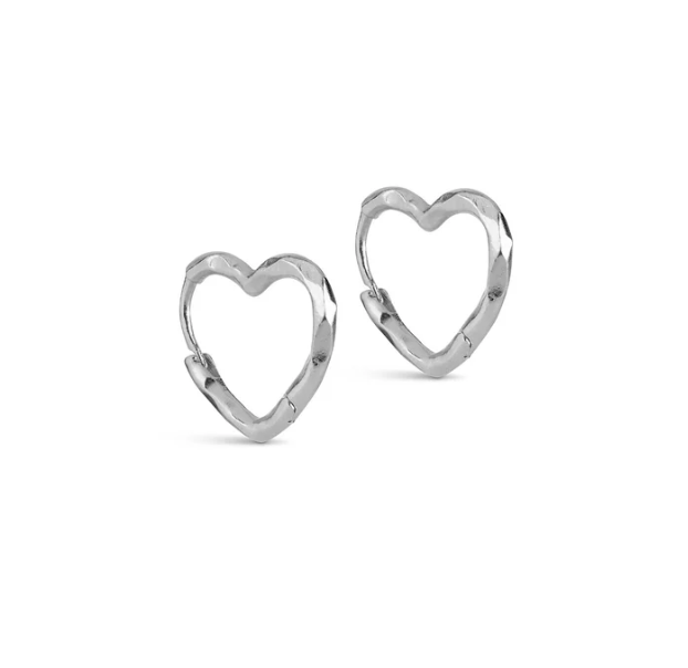 ENAMEL COPENHAGEN ORGANIC HEART SMALL HOOPS