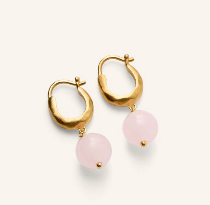 PERNILLE CORYDON BLUSH HUGGIE EARRINGS