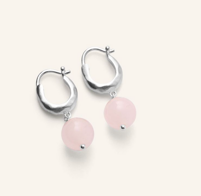 PERNILLE CORYDON BLUSH HUGGIE EARRINGS