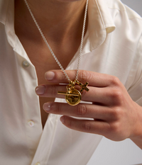 TILLY SVEAAS MIXED METAL MOI + TOI CLUSTER NECKLACE