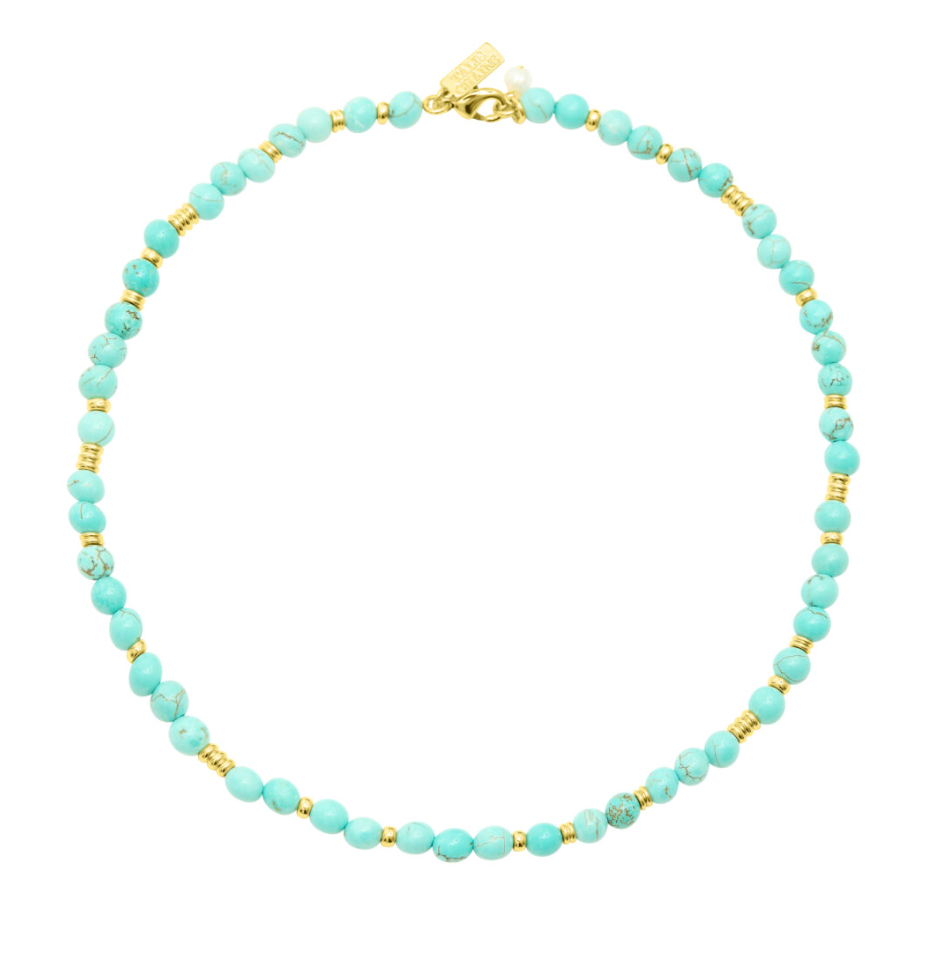 TALIS CHAINS JAIPUR CHOKER TURQUOISE NECKLACE