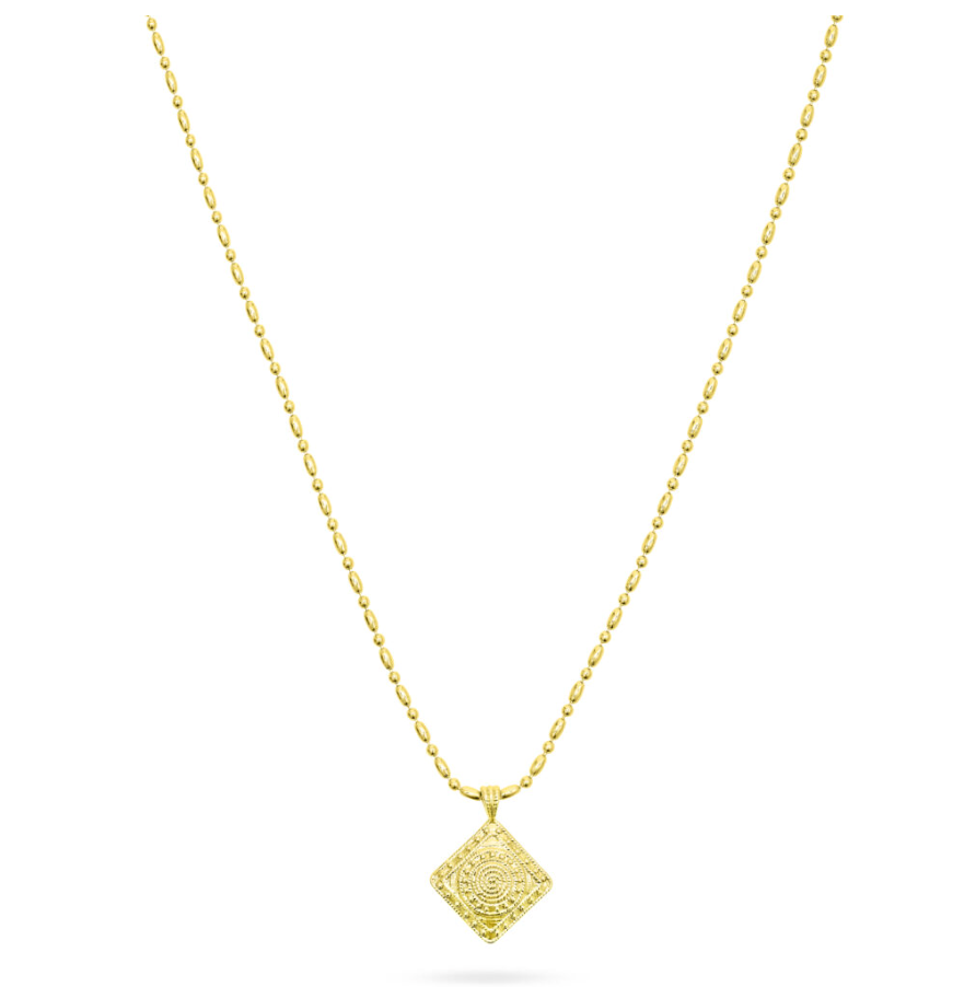 TALIS CHAINS SOLAR ECLIPSE PENDANT NECKLACE