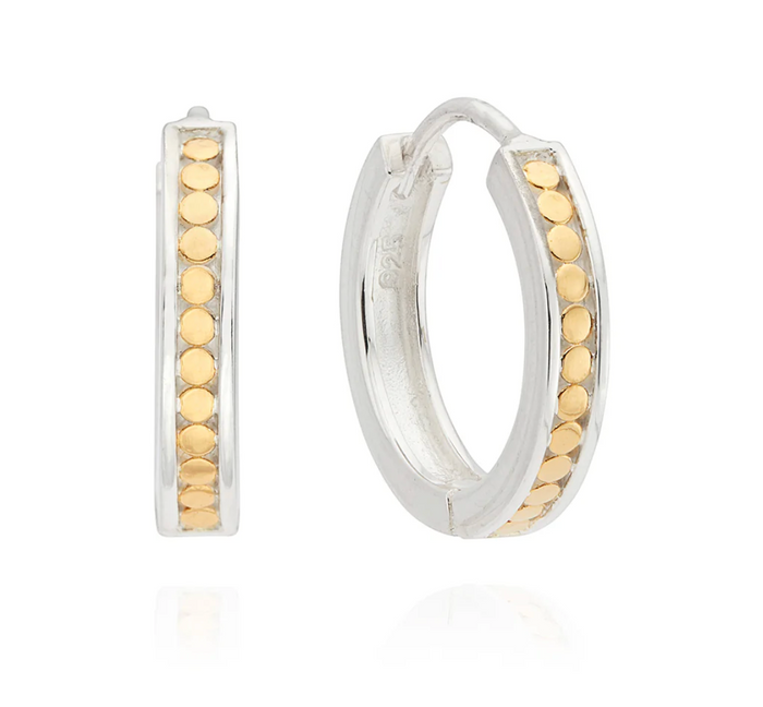 ANNA BECK CLASSIC HINGE REVERSIBLE HOOP EARRINGS