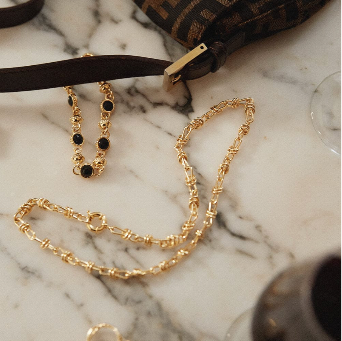 DAISY LONDON POLLY KNOT CHAIN NECKLACE