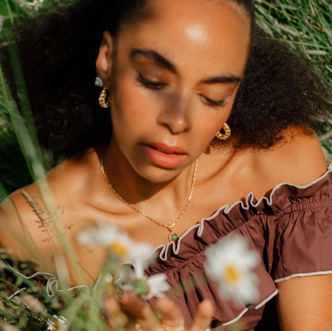 DAISY LONDON SHRIMPS CLOVER CHUNKY NECKLACE