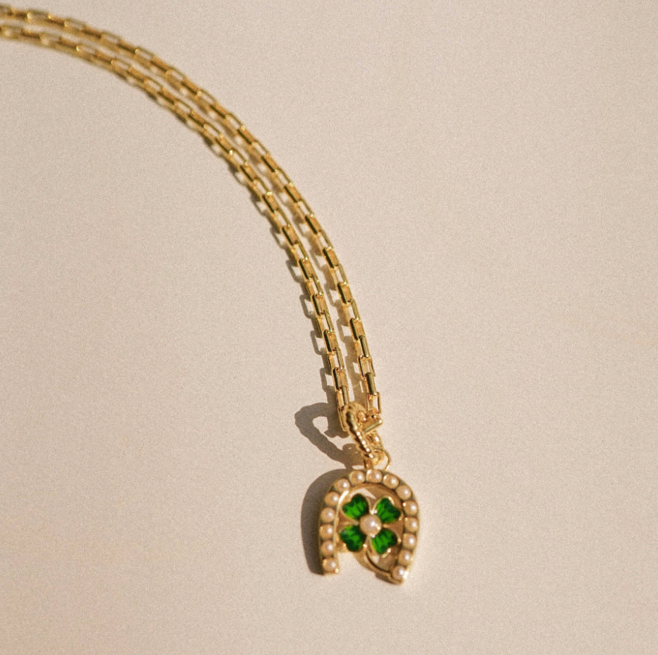 DAISY LONDON SHRIMPS CLOVER CHUNKY NECKLACE